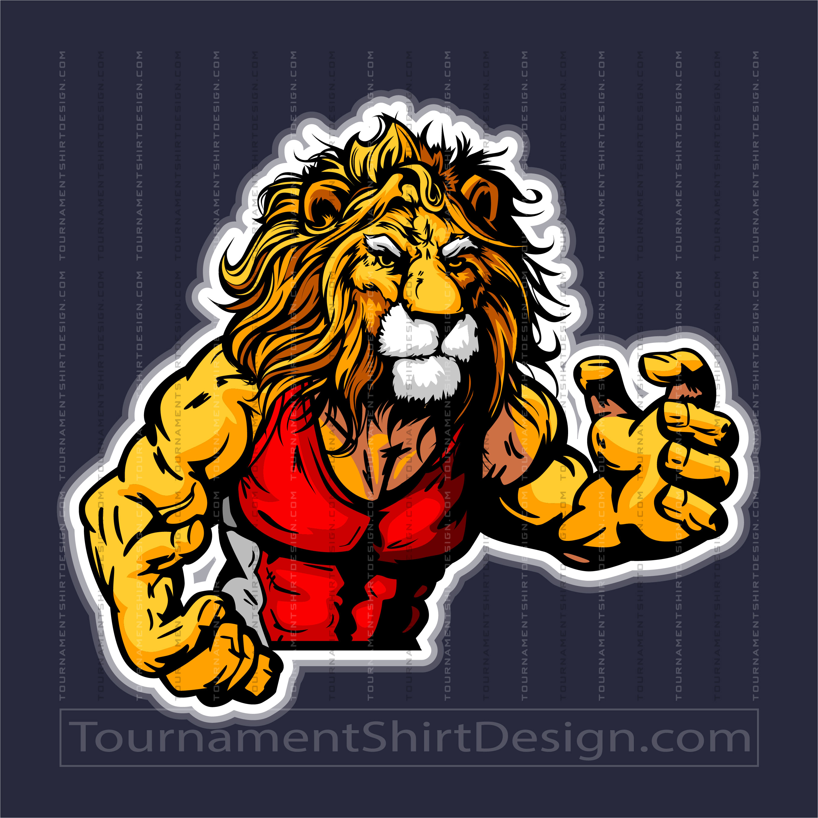 Lion Wrestler Clip Art