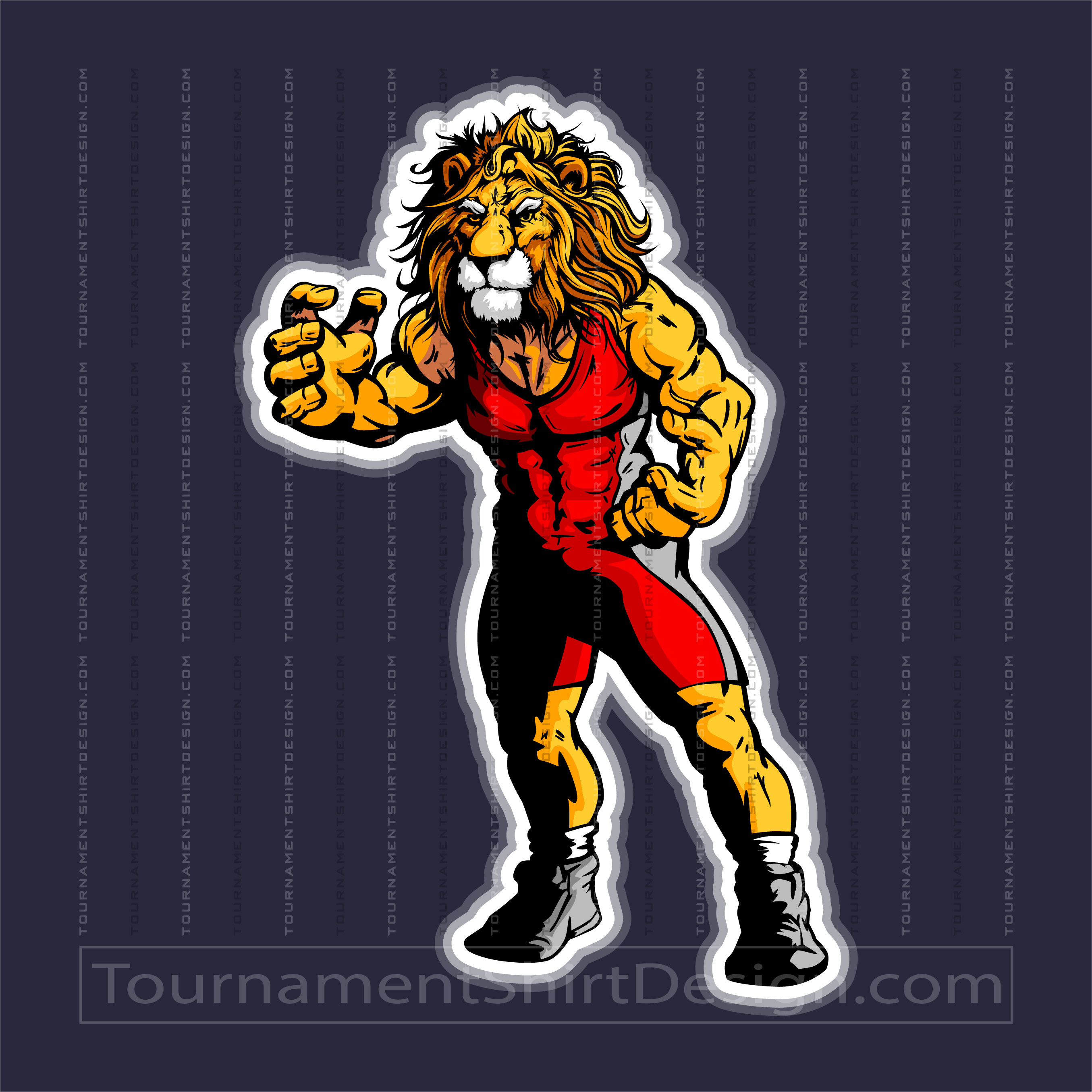 Lions Wrestling Logo