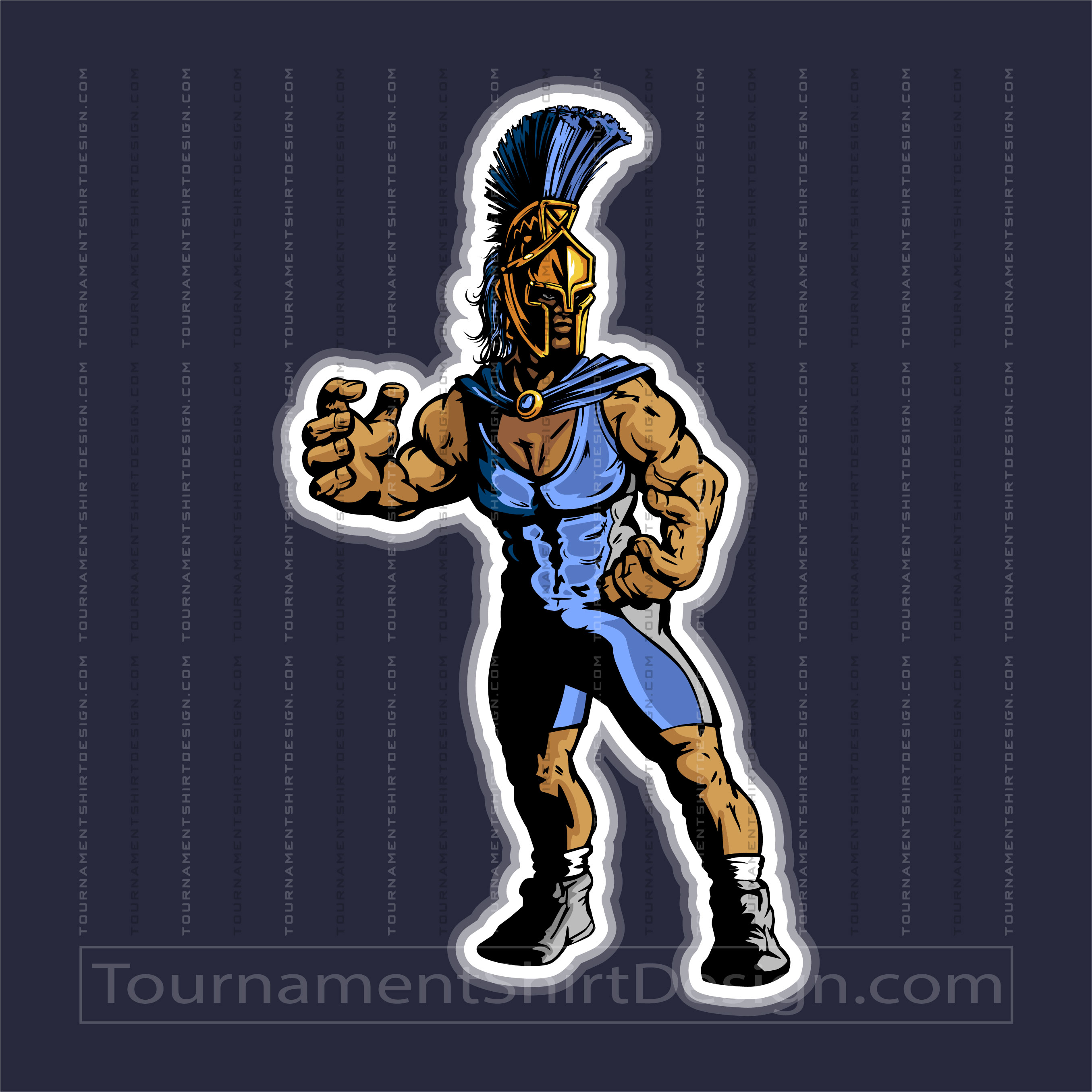 Muscular Trojan Mascot
