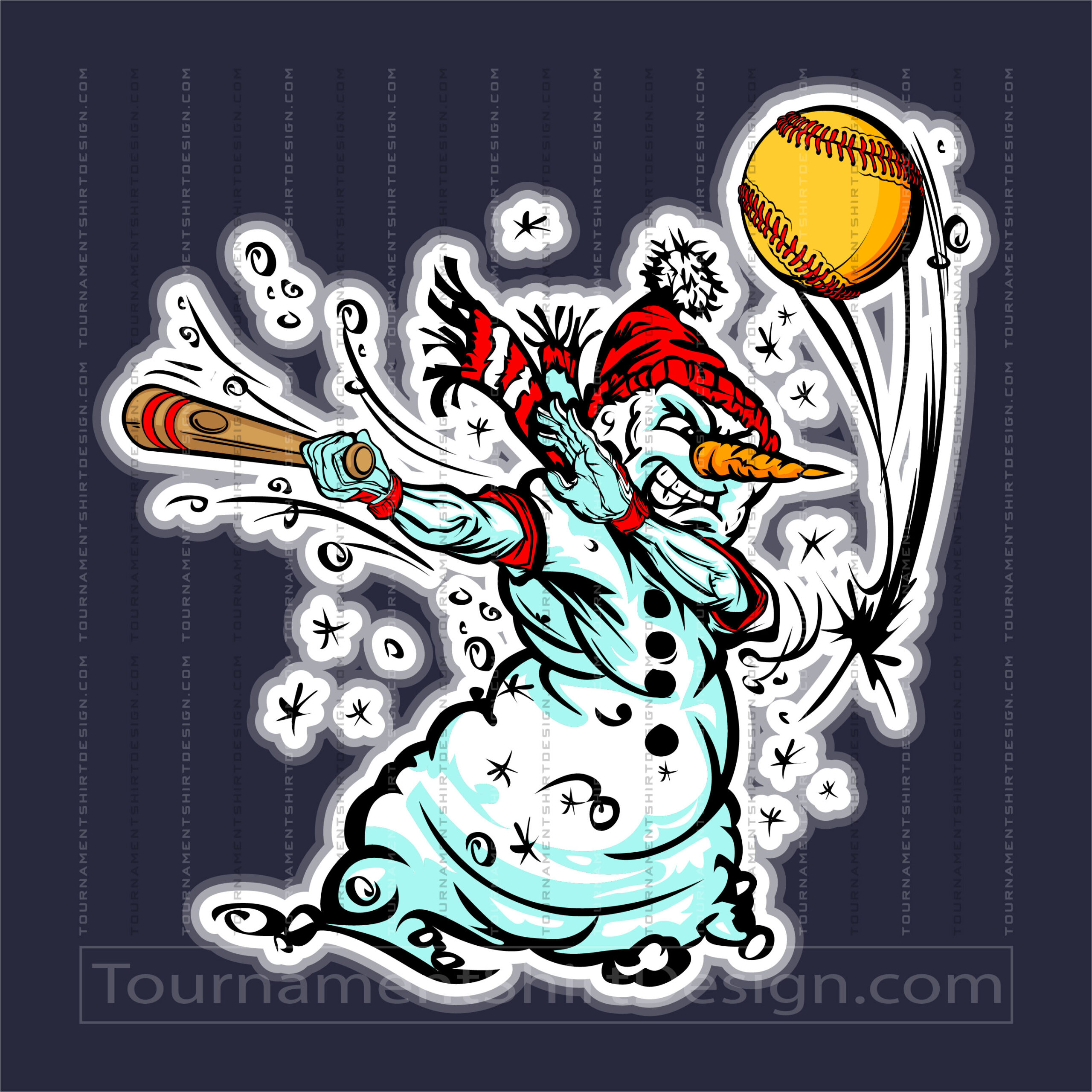 Clip Art Softball Snowman