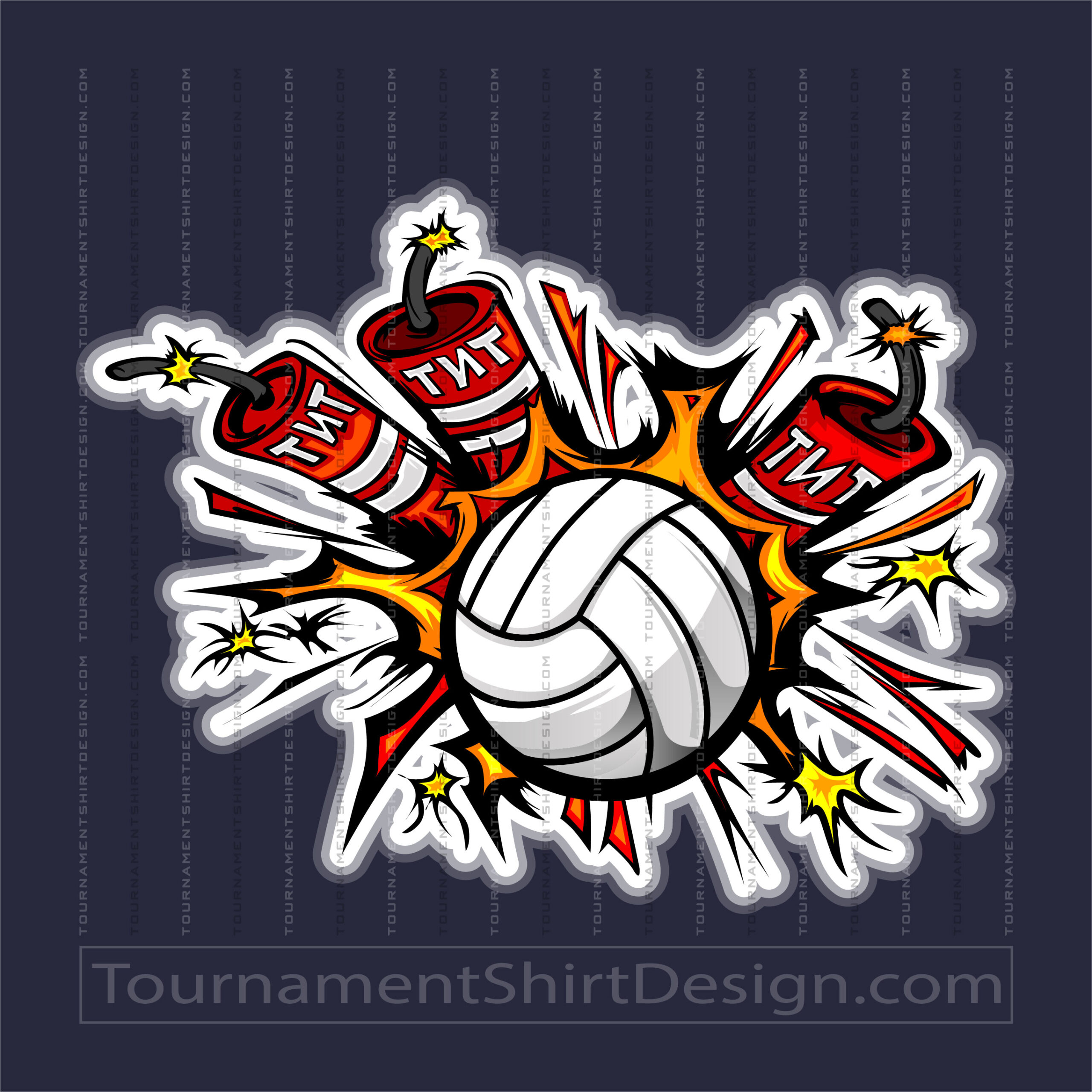Explosion Volleyball Logo