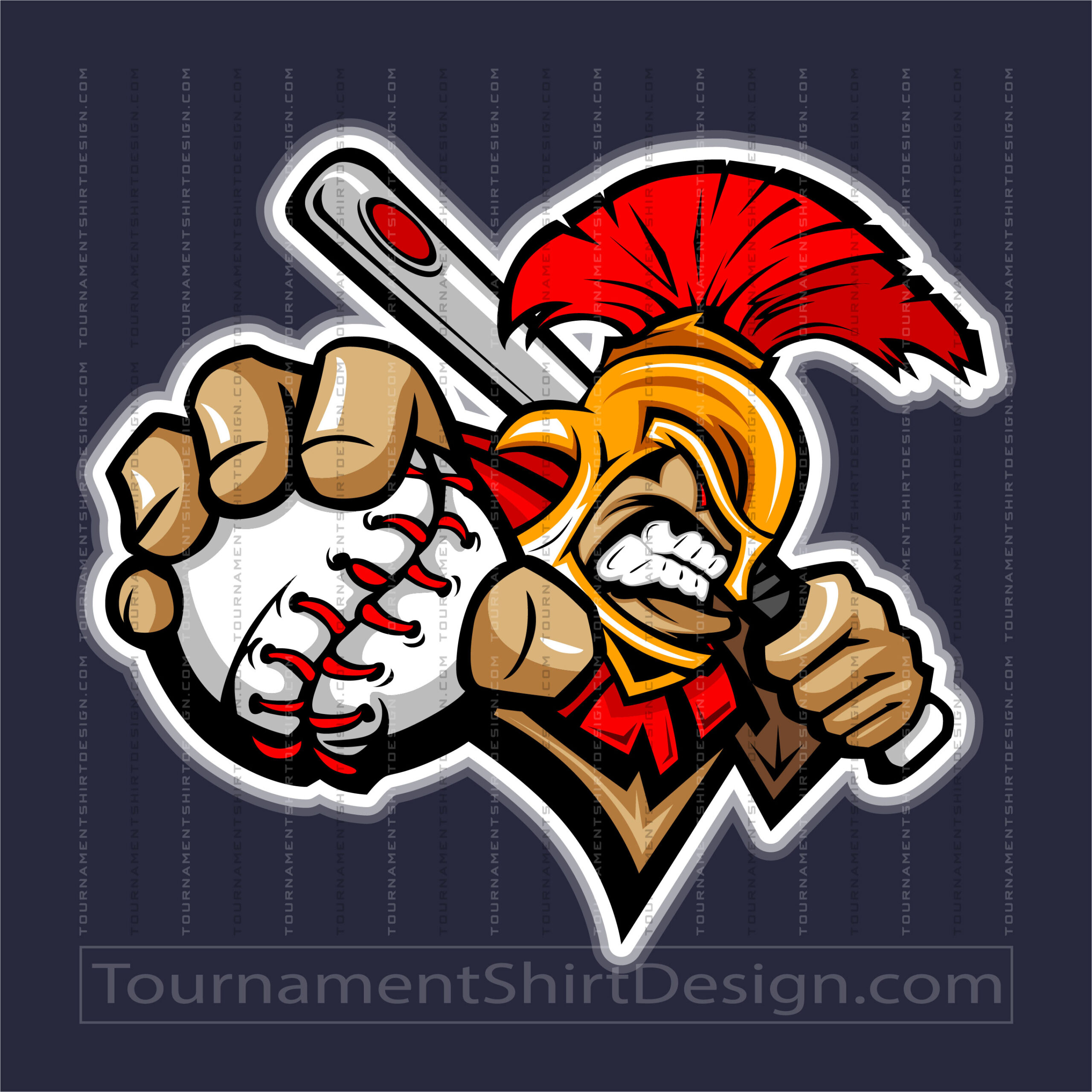 Trojan Baseball Logo