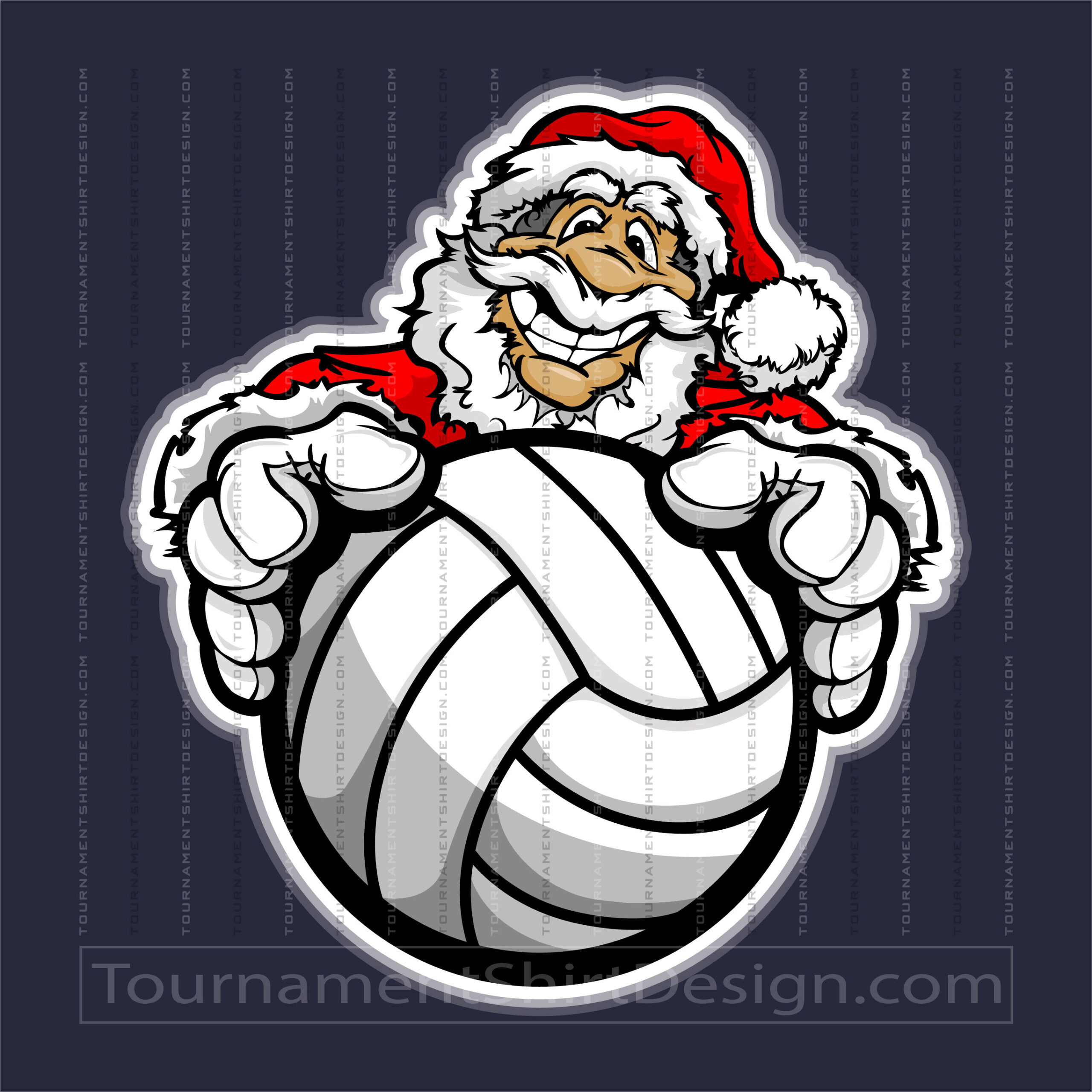 Volleyball Christmas Vector