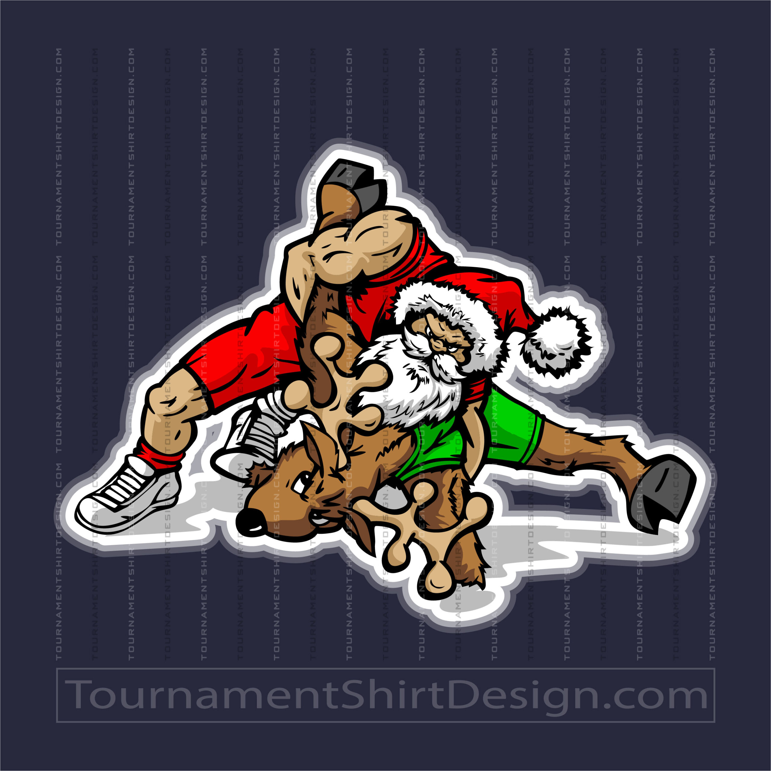 Wrestling Santa Claus