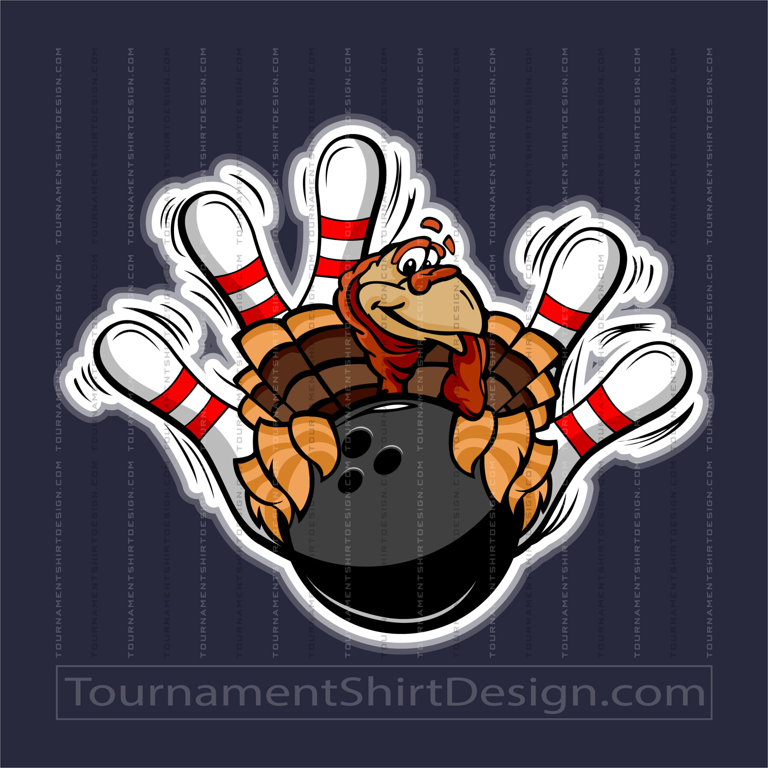 Bowling Turkey Cartoon