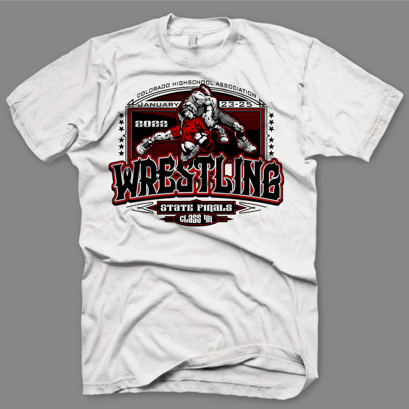 State Wrestling Shirt Design