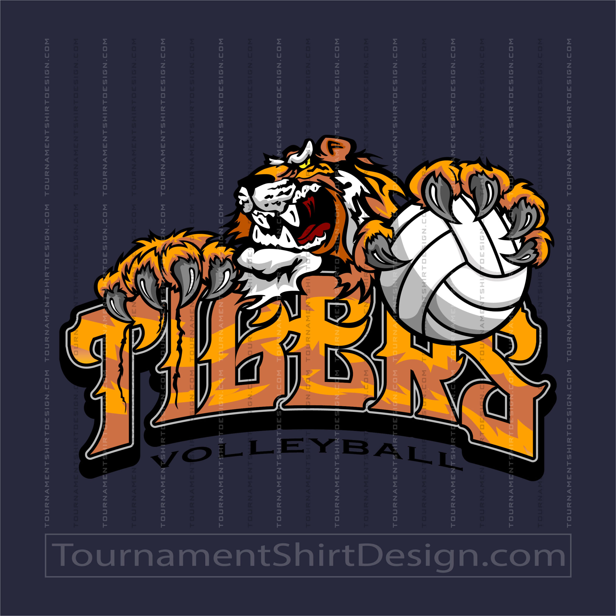 Tigers Team Design Volleyball