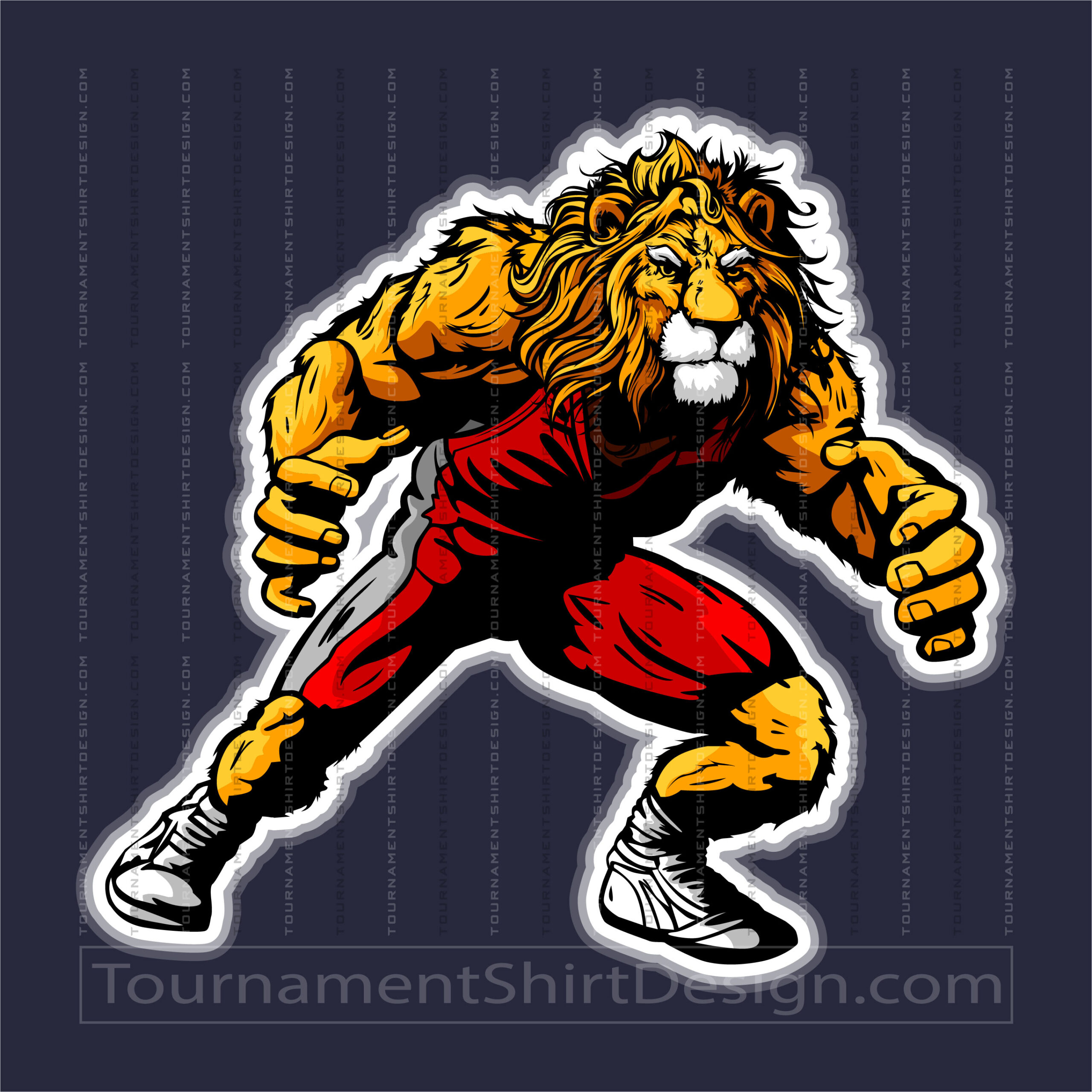 Wrestler Lion Clip Art