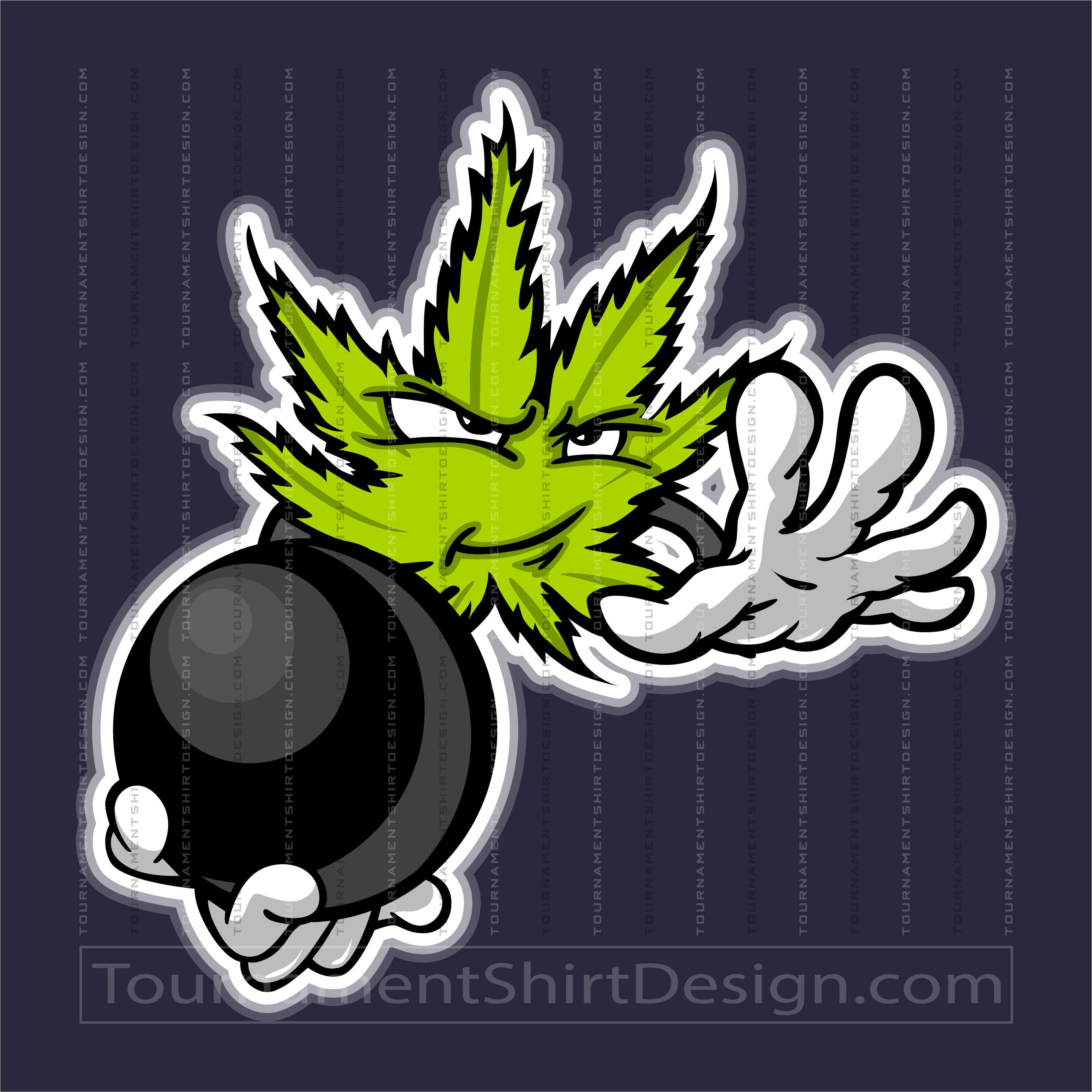 Bowling Marijuana Leaf