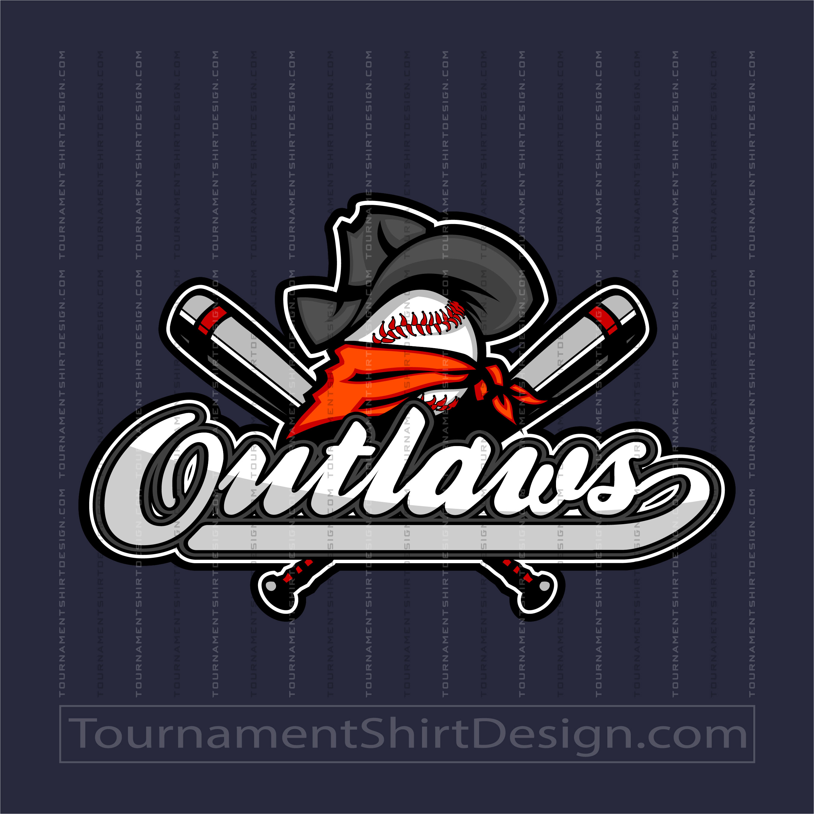 Outlaws Baseball Clip Art